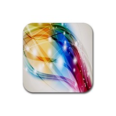 Colour Abstract Rubber Coaster (square)  by Nexatart