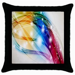 Colour Abstract Throw Pillow Case (black)