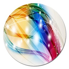 Colour Abstract Magnet 5  (round)