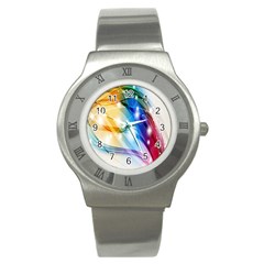 Colour Abstract Stainless Steel Watch