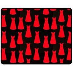 Dresses Seamless Pattern Double Sided Fleece Blanket (medium) 