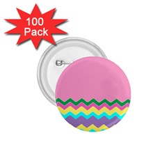 Easter Chevron Pattern Stripes 1 75  Buttons (100 Pack) 