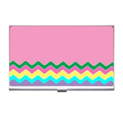 Easter Chevron Pattern Stripes Business Card Holders by Nexatart