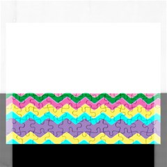 Easter Chevron Pattern Stripes Rectangular Jigsaw Puzzl by Nexatart