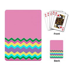 Easter Chevron Pattern Stripes Playing Card by Nexatart