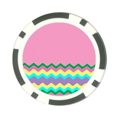 Easter Chevron Pattern Stripes Poker Chip Card Guard by Nexatart