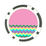 Easter Chevron Pattern Stripes Poker Chip Card Guard Front