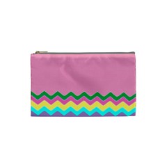 Easter Chevron Pattern Stripes Cosmetic Bag (small)  by Nexatart