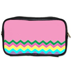 Easter Chevron Pattern Stripes Toiletries Bags 2-side