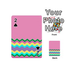 Easter Chevron Pattern Stripes Playing Cards 54 (mini)  by Nexatart