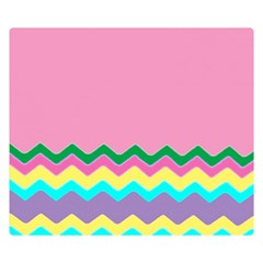 Easter Chevron Pattern Stripes Double Sided Flano Blanket (small)  by Nexatart