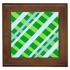 Fabric Cotton Geometric Diagonal Framed Tiles by Nexatart