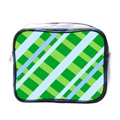 Fabric Cotton Geometric Diagonal Mini Toiletries Bags