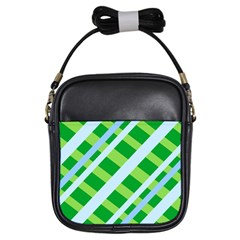 Fabric Cotton Geometric Diagonal Girls Sling Bags by Nexatart