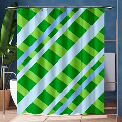 Fabric Cotton Geometric Diagonal Shower Curtain 60  X 72  (medium)  by Nexatart