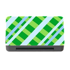 Fabric Cotton Geometric Diagonal Memory Card Reader With Cf by Nexatart