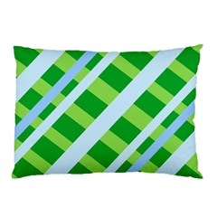 Fabric Cotton Geometric Diagonal Pillow Case (two Sides) by Nexatart