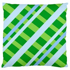 Fabric Cotton Geometric Diagonal Large Cushion Case (two Sides) by Nexatart