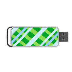 Fabric Cotton Geometric Diagonal Portable Usb Flash (one Side) by Nexatart