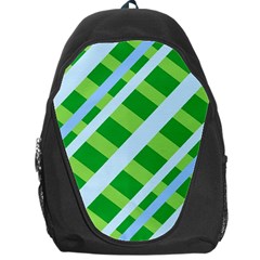 Fabric Cotton Geometric Diagonal Backpack Bag by Nexatart