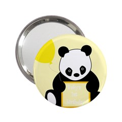 First Birthday Panda Card 2 25  Handbag Mirrors by Nexatart