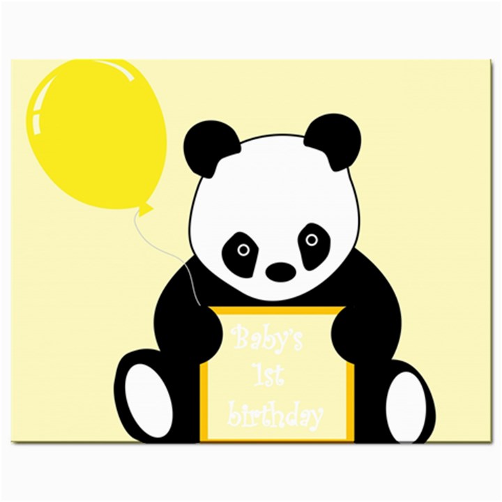 First Birthday Panda Card Mini Button Earrings