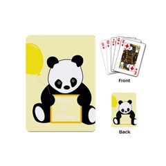 First Birthday Panda Card Playing Cards (mini)  by Nexatart