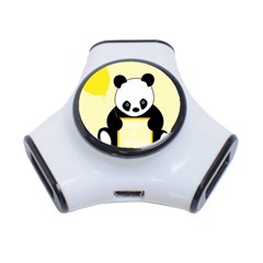 First Birthday Panda Card 3-port Usb Hub by Nexatart