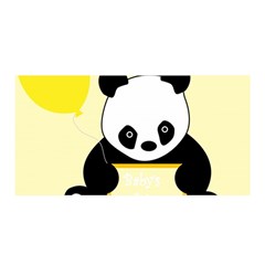 First Birthday Panda Card Satin Wrap by Nexatart