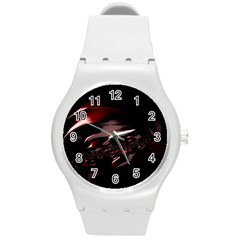 Fractal Mathematics Abstract Round Plastic Sport Watch (m) by Nexatart