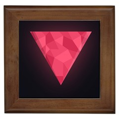 Geometric Triangle Pink Framed Tiles