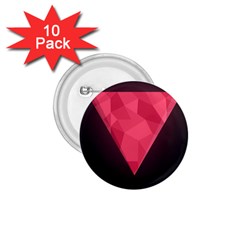 Geometric Triangle Pink 1 75  Buttons (10 Pack)