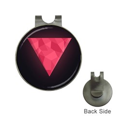 Geometric Triangle Pink Hat Clips With Golf Markers