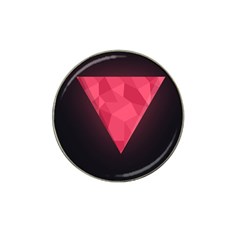 Geometric Triangle Pink Hat Clip Ball Marker (10 Pack) by Nexatart