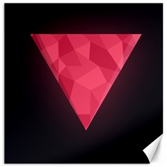 Geometric Triangle Pink Canvas 20  X 20   by Nexatart