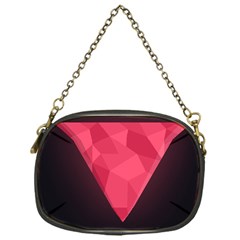 Geometric Triangle Pink Chain Purses (one Side) 