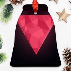 Geometric Triangle Pink Ornament (bell) by Nexatart