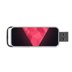 Geometric Triangle Pink Portable Usb Flash (two Sides) by Nexatart