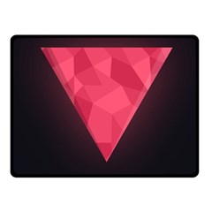 Geometric Triangle Pink Double Sided Fleece Blanket (small) 