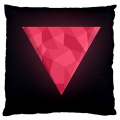 Geometric Triangle Pink Standard Flano Cushion Case (one Side) by Nexatart