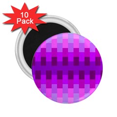 Geometric Cubes Pink Purple Blue 2 25  Magnets (10 Pack)  by Nexatart