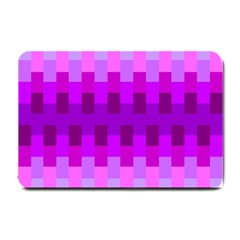 Geometric Cubes Pink Purple Blue Small Doormat 