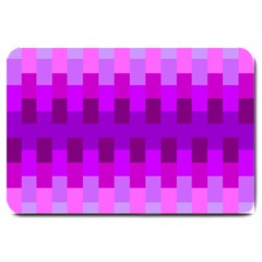 Geometric Cubes Pink Purple Blue Large Doormat 