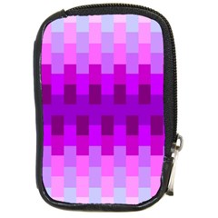 Geometric Cubes Pink Purple Blue Compact Camera Cases