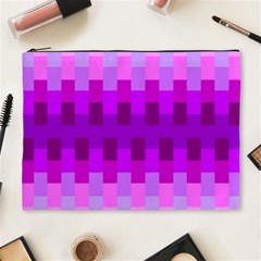 Geometric Cubes Pink Purple Blue Cosmetic Bag (xl) by Nexatart