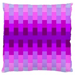 Geometric Cubes Pink Purple Blue Large Cushion Case (one Side) by Nexatart