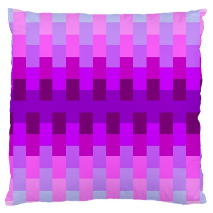 Geometric Cubes Pink Purple Blue Large Cushion Case (One Side)