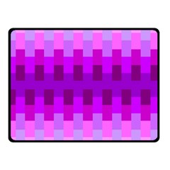 Geometric Cubes Pink Purple Blue Double Sided Fleece Blanket (small)  by Nexatart