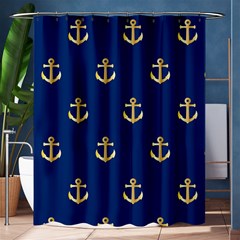 Gold Anchors Background Shower Curtain 60  X 72  (medium)  by Nexatart