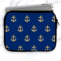 Gold Anchors Background Apple Ipad 2/3/4 Zipper Cases by Nexatart